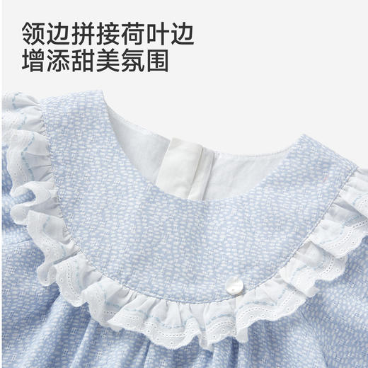 【商场同款】英氏女童连衣裙夏新款短袖纯棉裙子儿童甜美公主裙 商品图3