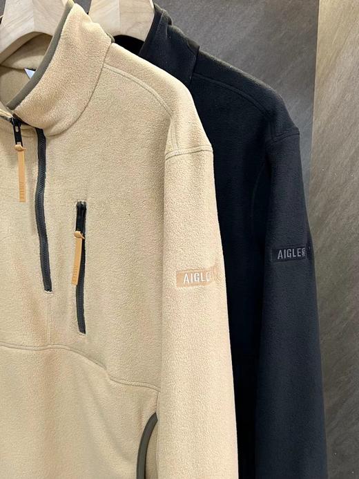 F032342风格百搭户外保暖透气不闷汗半拉链抓绒衣上衣 商品图3