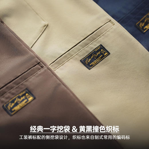 马登工装美式718西装短裤日系通勤休闲外穿宽松直筒六分裤男款夏 商品图3