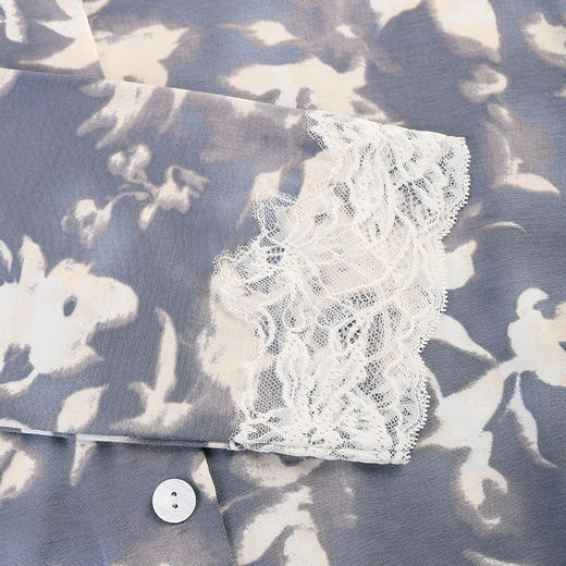 美奈川睡衣女水墨印花套装长袖上衣长裤家居服套装可外穿  JJ28191 商品图6