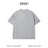 SDSA男装2026新款高贵轻奢老钱风纯色竖纹圆领短袖T恤休闲百搭 商品缩略图4