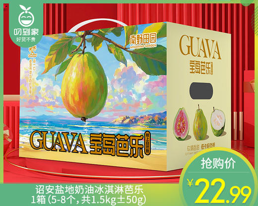 诏安盐地奶油冰淇淋芭乐/1箱（5-8个，共1.5kg±50g） 商品图0