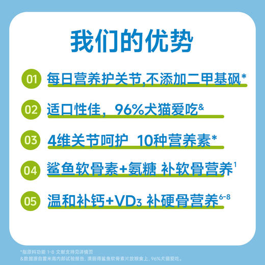 雷米高澳丽得鲨鱼软骨素片护骨关节强化骨骼营养补钙补软骨硬骨犬猫通用 商品图5