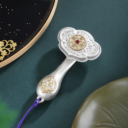 子佩集【如意顺遂】银S999手把件【HS011】如意可转动原创作品2601 商品图0