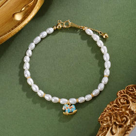 子佩集【马上喜悦】银S925珍珠惜王妃手链【SGB0770004】3.5*4mm珠马镀金2601