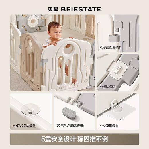 贝易宇航员宝宝游戏爬爬垫围栏婴儿防护栏室内家用地上爬行垫一体【部分选项会员下单送：小熊收纳筐+伙伴龙故事机，围栏+爬行垫套餐还送彩虹摇马，联系客服参加哦】 商品图3