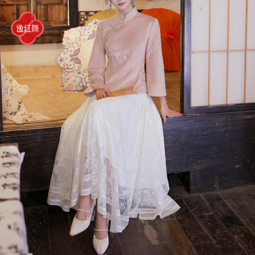 逸红颜《音袅》2026冬新品温柔白月光蕾丝网纱百搭半身伞裙女 商品图4