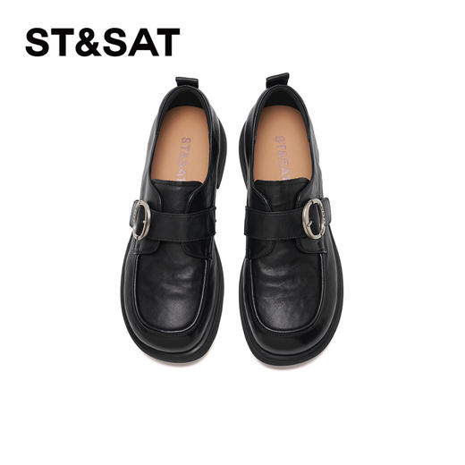 星期六26春新款复古圆扣英伦百搭乐福鞋SSE1111012 商品图5