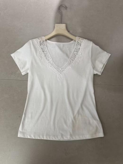 【门店同款】ENJOY夏季V领蕾丝花边T 170745646 商品图0