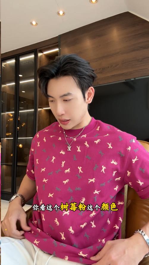 26T136SDSA男装2026新款高贵轻奢潮牌时尚撞色小马印花圆领短袖T恤百搭 商品图0