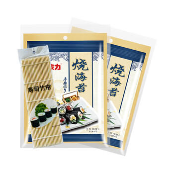波力寿司海苔片54g(20张)儿童紫菜包饭团拌饭寿司食材带竹帘春游礼包 /休闲食品 /海味零食 /海苔 商品图7