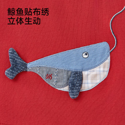 【商场同款】英氏男宝连体衣夏新款短袖红色系哈衣爬服外出 商品图2