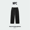 NPC潮牌定制针织牛仔布立体剪裁弯刀裤弹力松紧腰休闲裤NP5CSP12 商品缩略图1