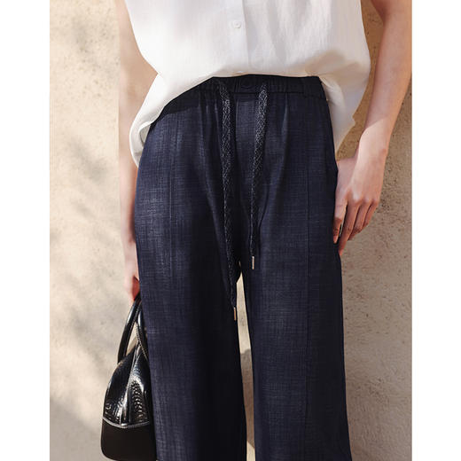 【SAKURA樱花·棉麻牛仔弯刀裤26101】复古牛仔弯刀裤，藏胯遮肉，宽松阔腿裤 商品图2