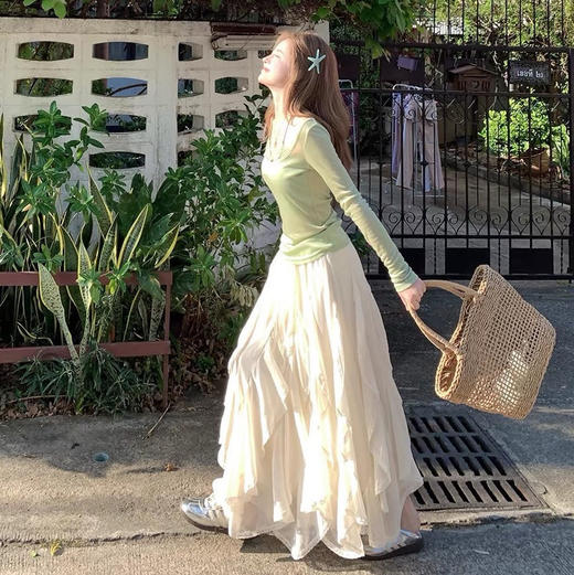 【重工不规则蕾丝蛋糕裙】清透雪纺皱面料 轻盈飘逸  氛围感满满～ 商品图2