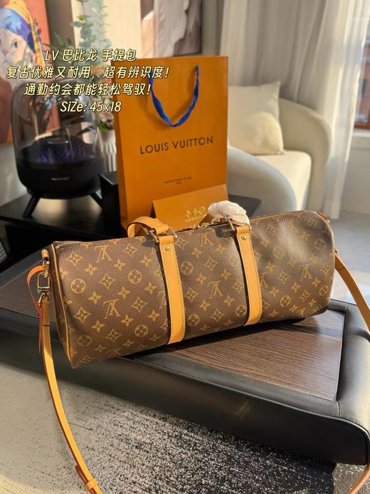 F032357老花帆布大号旅行袋手提斜挎单肩手提包 商品图7