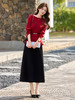 气质圆领收腰显瘦长袖，针织衫半裙两件套配腰带HR-YF2703 商品缩略图0
