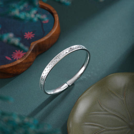 子佩集【冰雪星芒】银S999手镯【YHSZ0142】碎冰冰六边形2601 商品图1