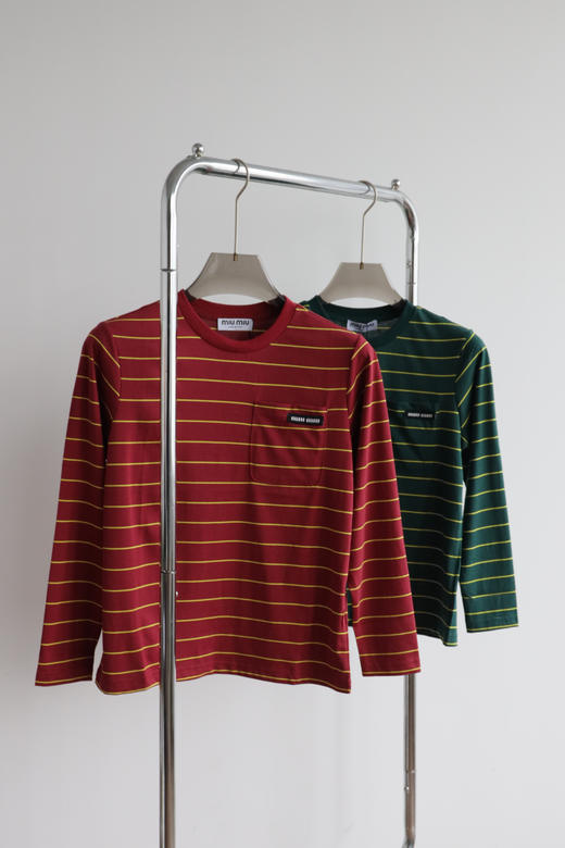 M.M 女款复古条纹长袖T恤 CX258 商品图5