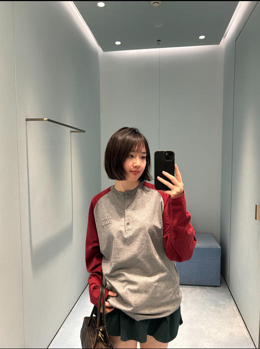 缪缪 最新款撞色插肩长袖 商品图1