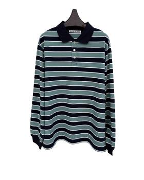 女款宽松条纹长袖Polo衫lv001