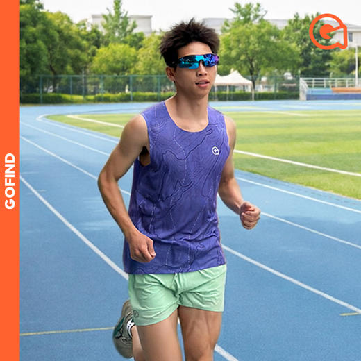 果凡风洞速干坎肩背心男 东丽面料轻量透气 不粘身夜跑训练服 商品图1