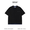 SDSA男装2026新款高贵轻奢立领假两件T恤口袋钉扣短袖百搭时尚潮 商品缩略图0
