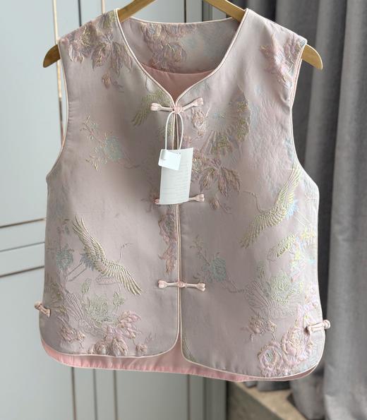 新中式宋锦提花盘扣马甲 商品图10