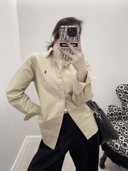 323-3 跑量 极限特惠 小马情侣款 高支精梳棉 纯色 休闲舒适衬衫 商品图4