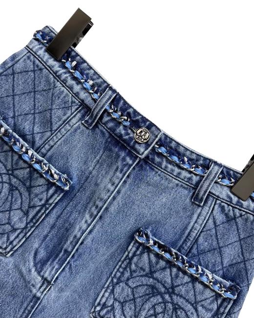 女款编织花边牛仔半裙la025 商品图2