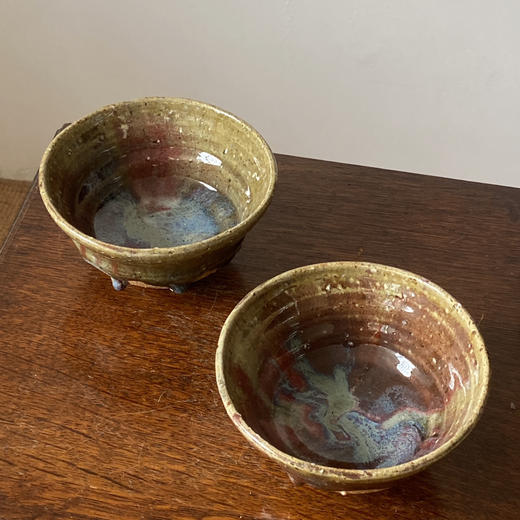 【苏州】日本中古粗陶手作器皿 大泪釉带签章 X1521 商品图0