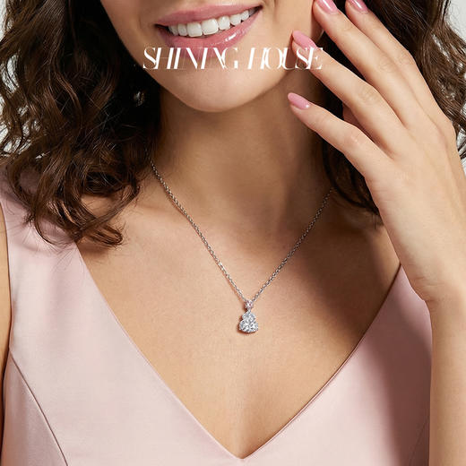 Riches·意趣东方系列 ShiningHouse[培育] 18K金钻石项链 葫芦形1克拉钻人工真钻人造钻石K金项链时尚钻石项链【此商品不支持7天无理由退货退款】约3个工作日发货 商品图4