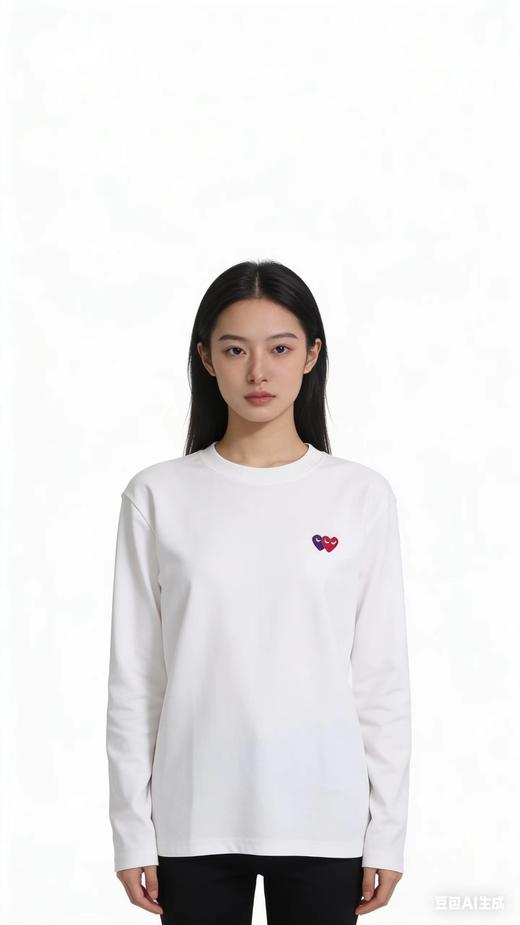 F032369磨毛长T简约日系通勤风百搭基础款圆领T恤上衣 商品图5