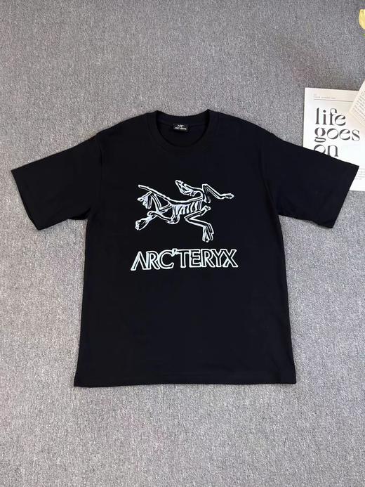 F032348黑白双色可选骨骼印花短袖男女同款机能风休闲T恤 商品图3