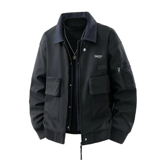 F032311春秋新款时尚百搭日常通勤拼接美式夹克外套 商品图0