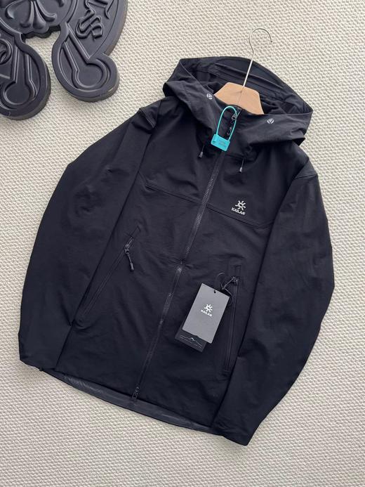 F032306春秋新款防风防雨耐磨耐刮情侣同款连帽软壳冲锋衣 商品图5