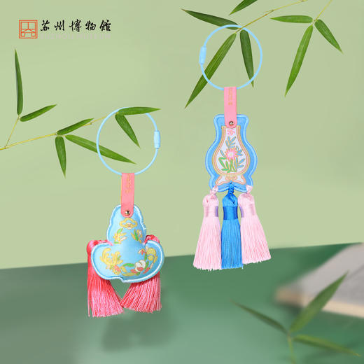 苏州博物馆 风雅丝线织绣钥匙扣 商品图1