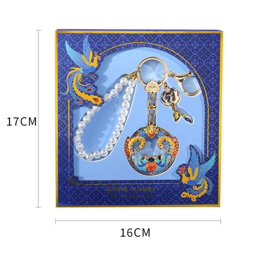 【凤冠流沙钥匙扣挂件】创意宫廷风金属钥匙扣国潮文创礼物北京旅游纪念品 商品图4