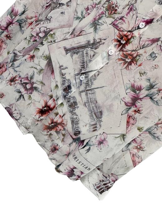 女款印花薄纱长袖衬衣zh010 商品图2