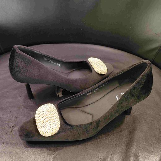 LFGJ X0807丝绒小跟鞋 商品图5