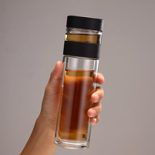 【自营】全格 智能茶水分离玻璃杯子水杯 【容量：300mL】　SJ020501 商品图5