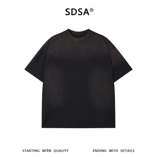 SDSA男装2026新款高贵轻奢美式复古渐变烫钻圆领短袖T恤百搭上衣 商品图0
