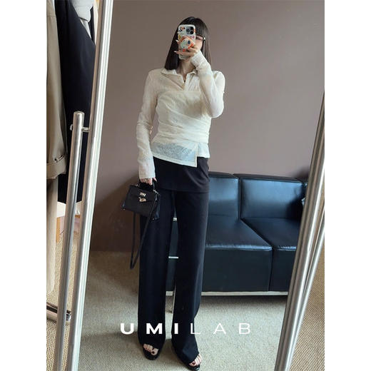 UMILAB｜漫画*优雅藏肉屁帘裤 莫代尔天丝棉绒感亲肤松紧腰P1330V 商品图3