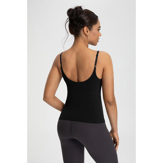 （Lu同源）火桐hooton NILIT运动系列 带胸垫长款裸感瑜伽背心 商品图3