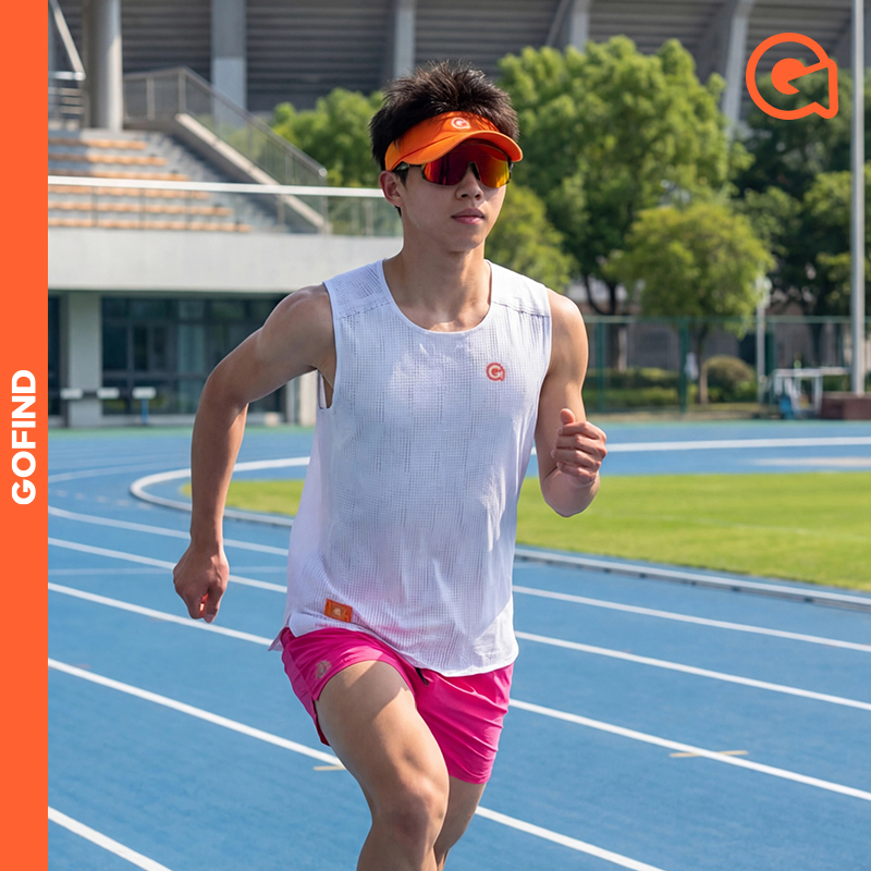 果凡风洞速干坎肩背心男 东丽面料轻量透气 不粘身夜跑训练服