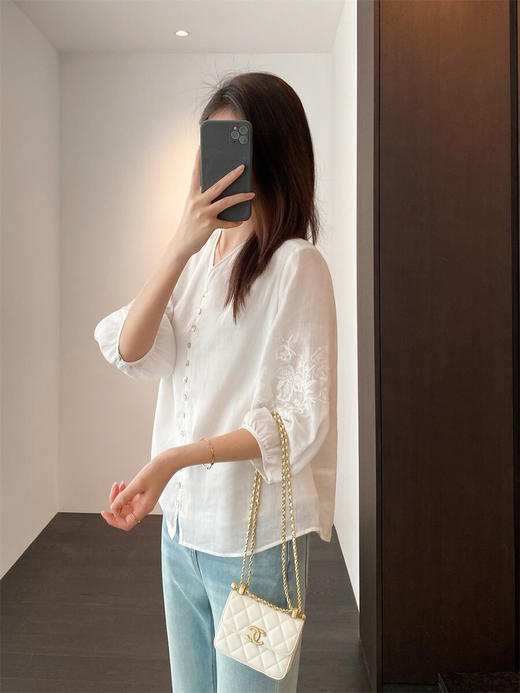 SYJ4082苎麻刺绣小衫 商品图2