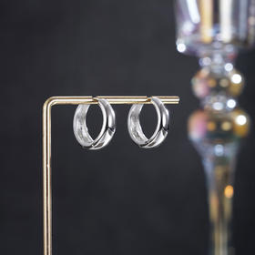 子佩集【简梦】银S925耳环【FYE-1615100】时尚扣环圆圈2601