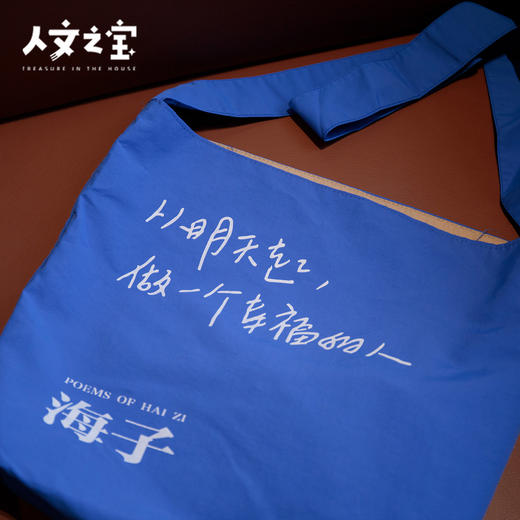 【人文之宝】海子系列·海子诗歌·单肩包（蓝色） 商品图4