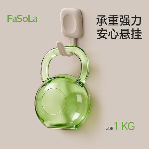 FaSoLa挂钩强力承重墙壁贴厨房门后无痕挂钩宿舍墙壁免打孔粘钩 商品图4