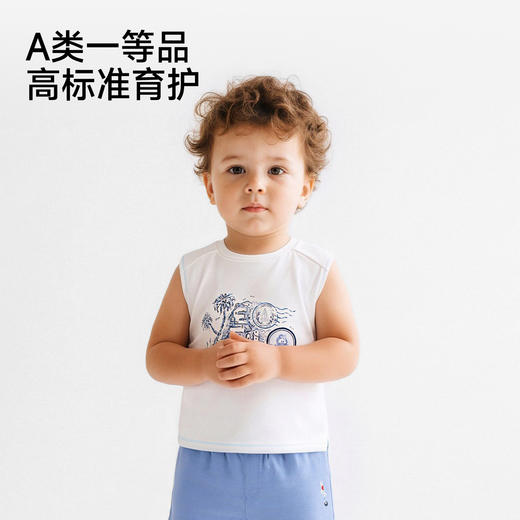 【商场同款】英氏男童背心夏新款圆领打底衫儿童抗菌透气薄款 商品图4